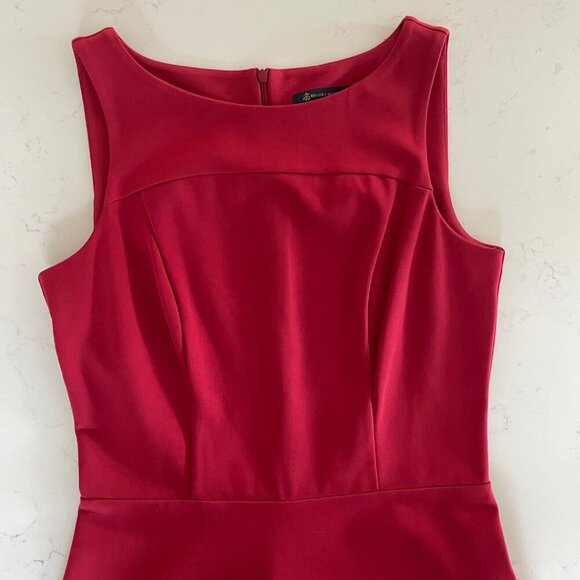 Brooks Brothers Sleeveless Boat Nk Fit & Flare Rayon Nylon Blend Dress Red Sz 6 - Picture 12 of 14
